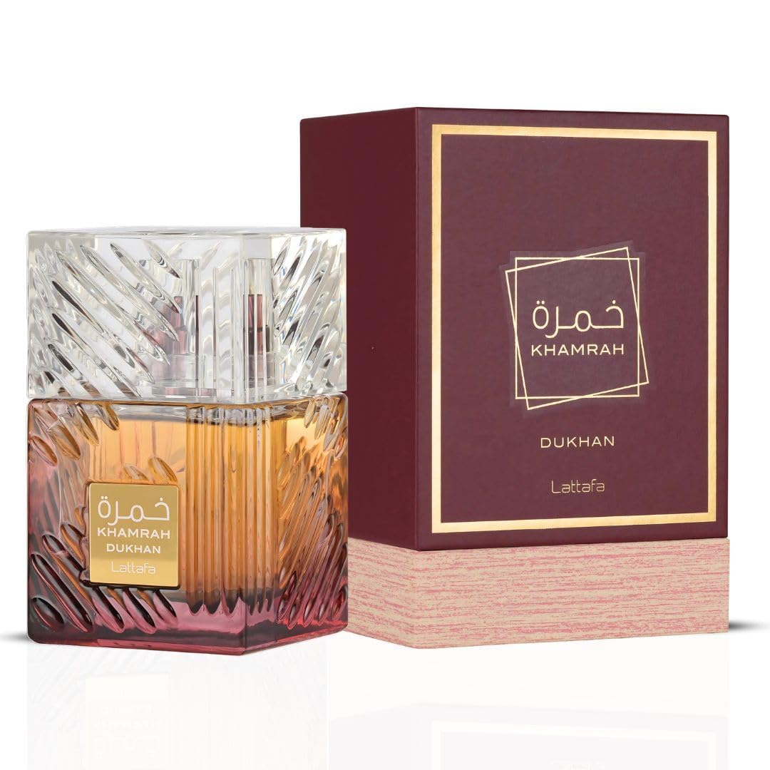 Lattafa Khamrah Dukhan for Unisex Eau de Parfum Spray, 3.4 Ounce / 100 ml - D'La Moda