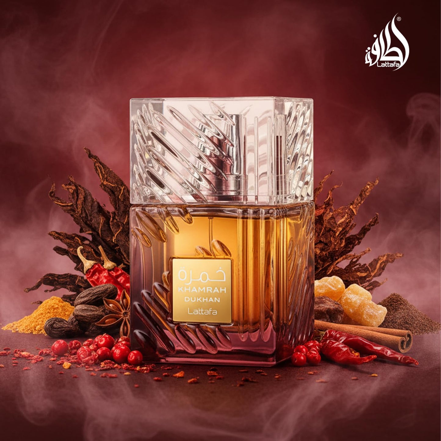 Lattafa Khamrah Dukhan for Unisex Eau de Parfum Spray, 3.4 Ounce / 100 ml - D'La Moda