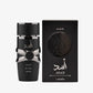 Lattafa Asad Elixir Eau de Parfum 100ml bottle with elegant packaging, featuring a sleek design by D'La Moda.