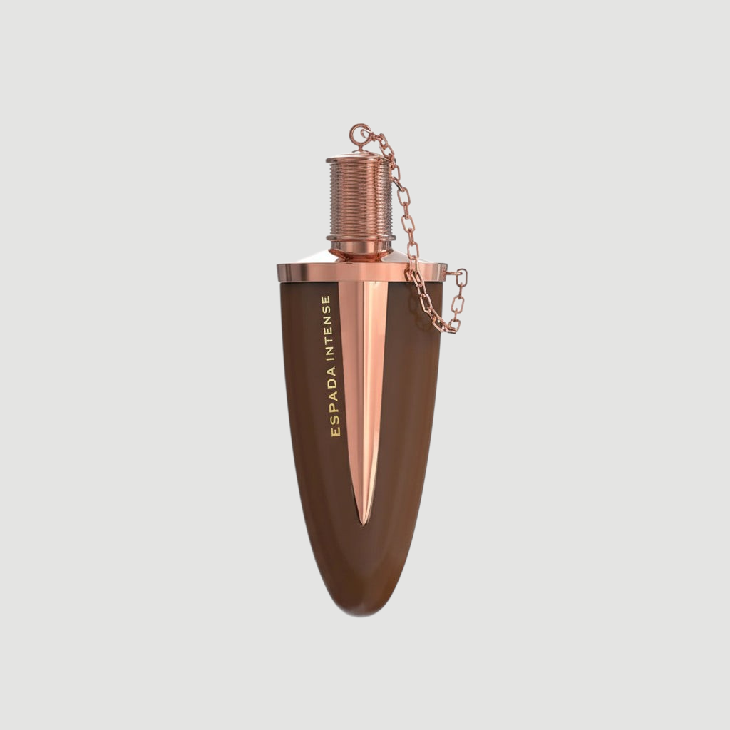 Le Chameau Espada Intense unisex Eau de Parfum bottle, 3.4 fl oz, with sleek design and elegant branding.